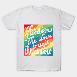 white rainbow quote T-Shirt